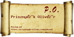 Prisznyák Olivér névjegykártya