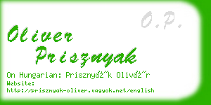 oliver prisznyak business card